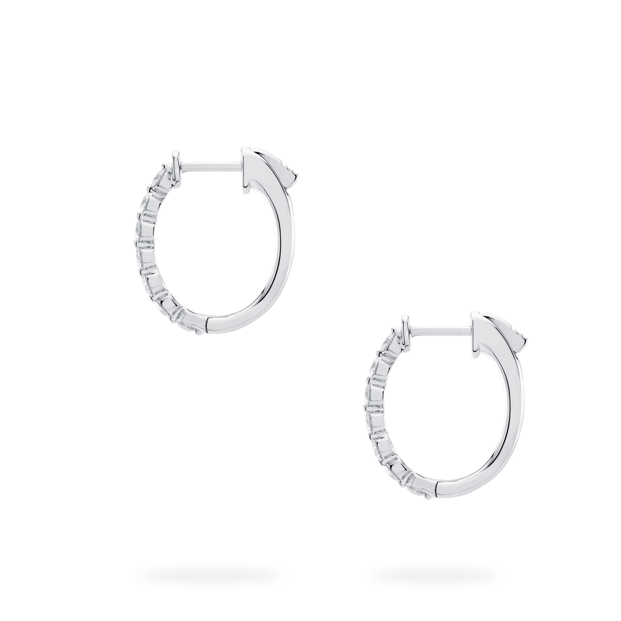 Earrings hoops with on sale diamonds